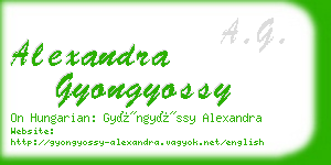 alexandra gyongyossy business card